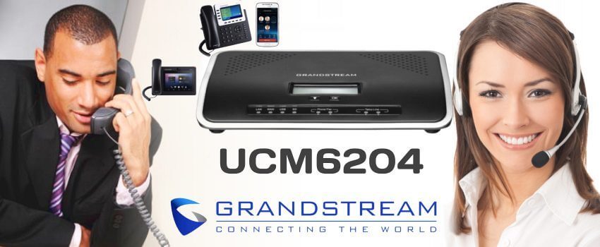 Lắp đặt tổng đài điện thoại ở Quảng Nam - Tổng đài Grandstream UCM6204 vctel