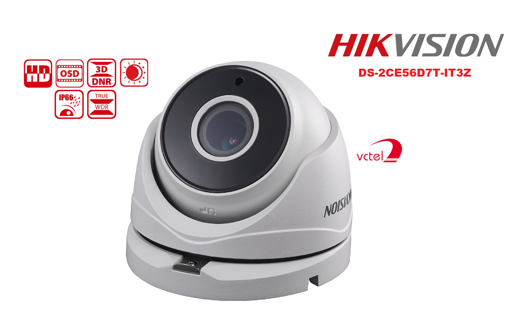 Camera Hikvision DS-2CE56D7T-IT3Z hình ảnh HD siêu nét vctel