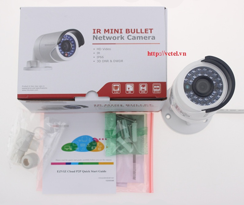 Trọn bộ sản phẩm Camera IP Hikvision DS-2CD2025FHWD-I chính hãng vctel