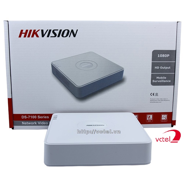 Đầu ghi hình cho camera Hikvision DS-7104H-F1 bảo hành 12 tháng Vctel