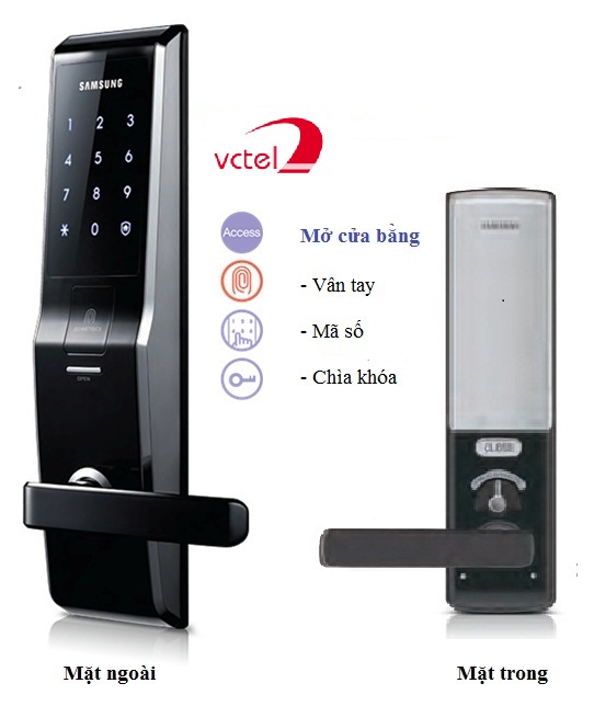 Khóa cửa điện tử mã số thông minh Samsung Model SHS-H705 vctel